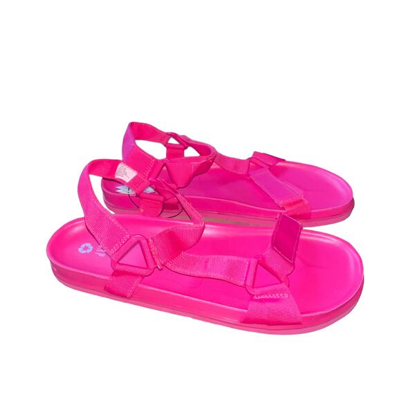 GAP Barbie Core y2k Sporty Strap Sandals Sizzling Fuchsia Pink NWTs 12 - Picture 2 of 10